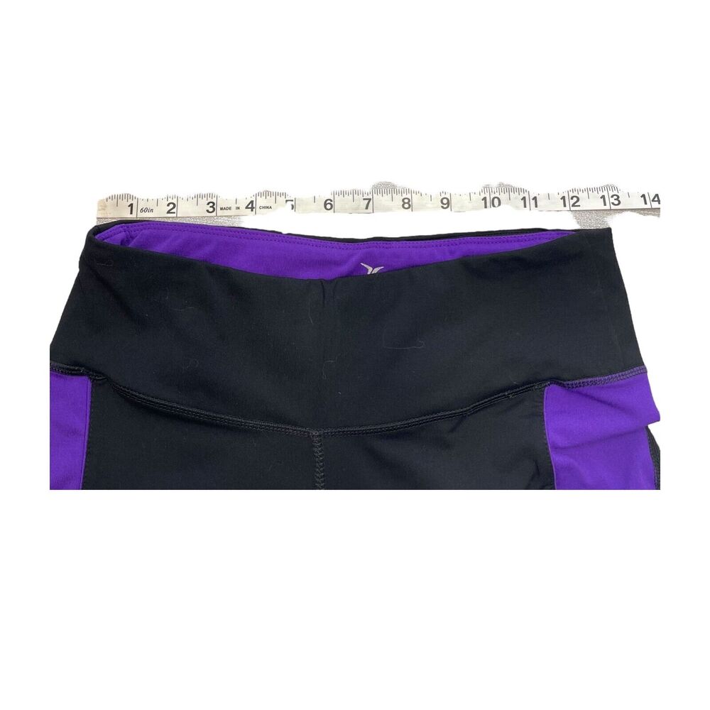Old Navy Capri Legging Women's Small Black Purple High Waistband Performance - Picture 4 of 5